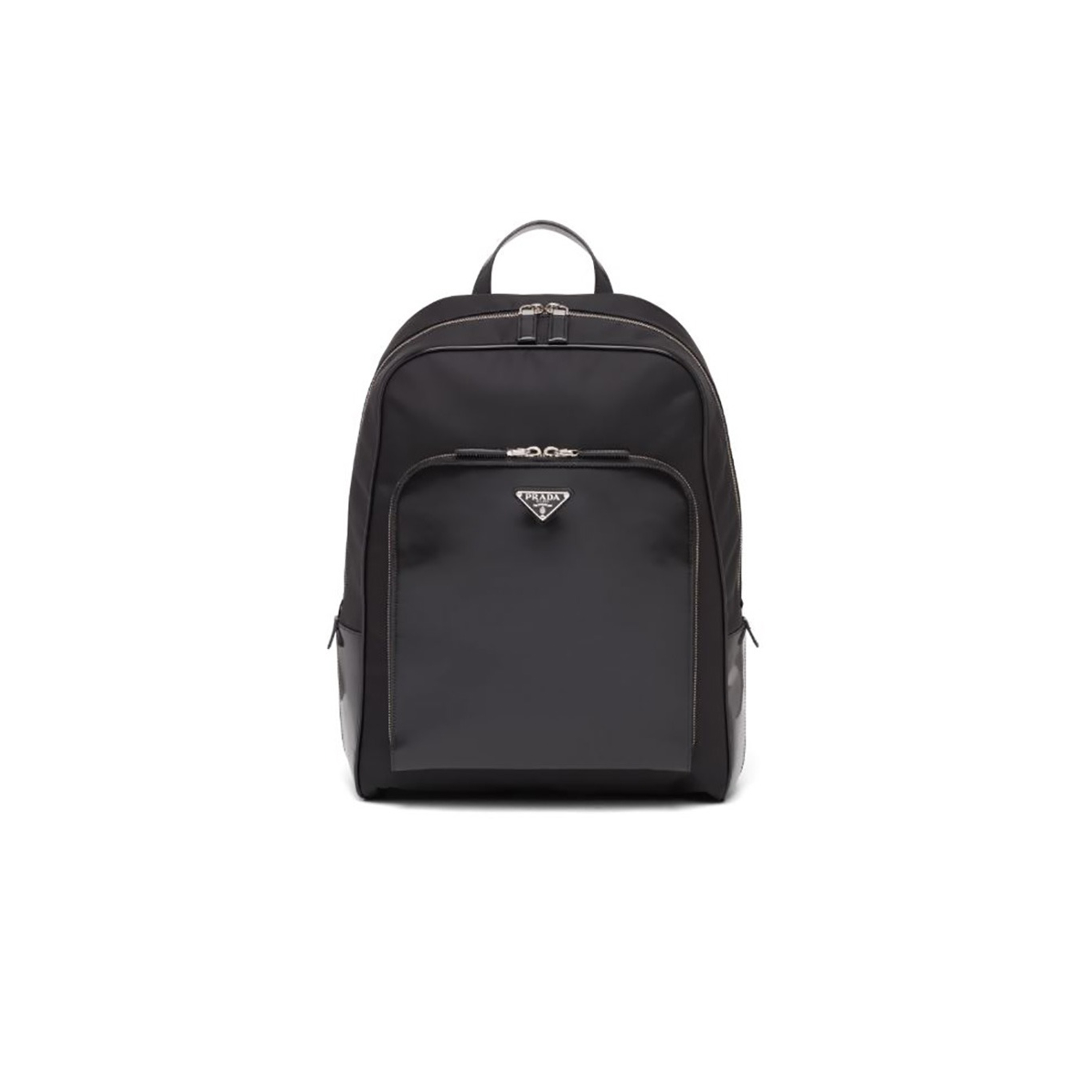 PRADA BACKPACK BLACK NYLON PATENT LEATHER MEN'S 2VZ084 (43*30*13cm) 